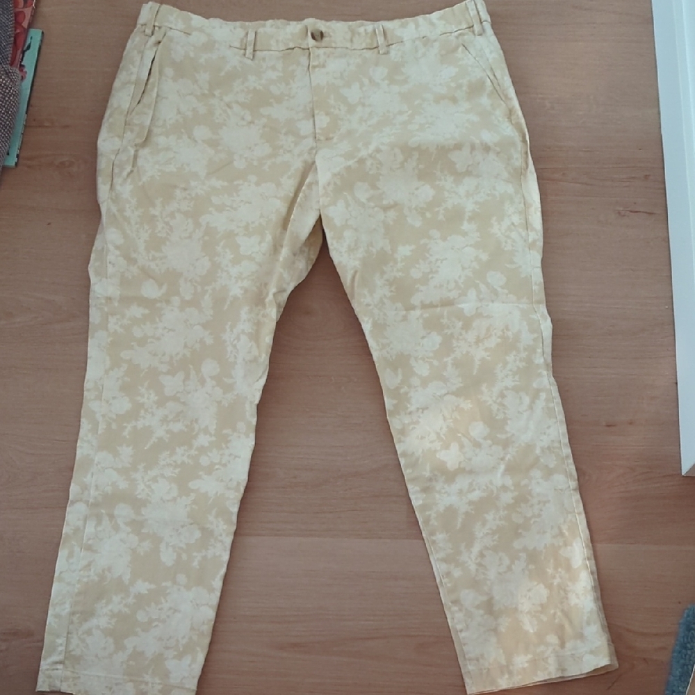 Floral Beige Men's Pants